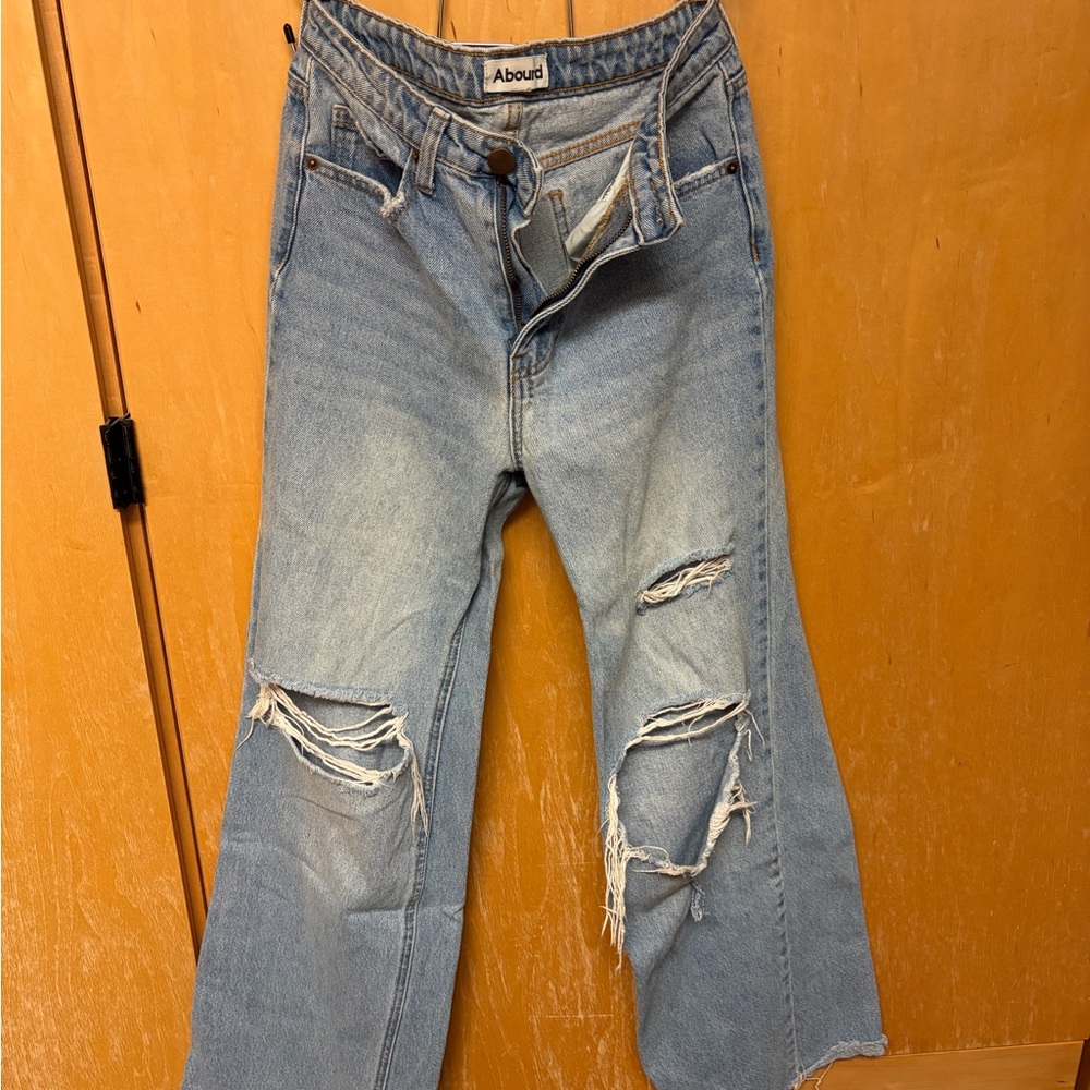 Abound Light Blue Distressed Denim Jeans